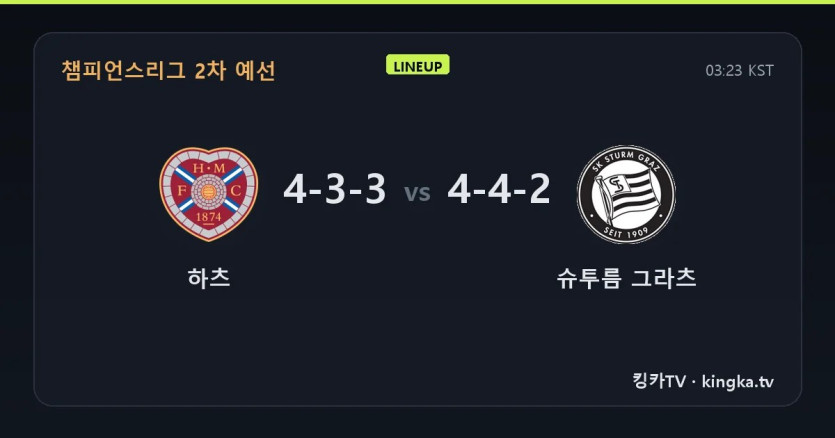 하츠 vs 슈투름 그라츠